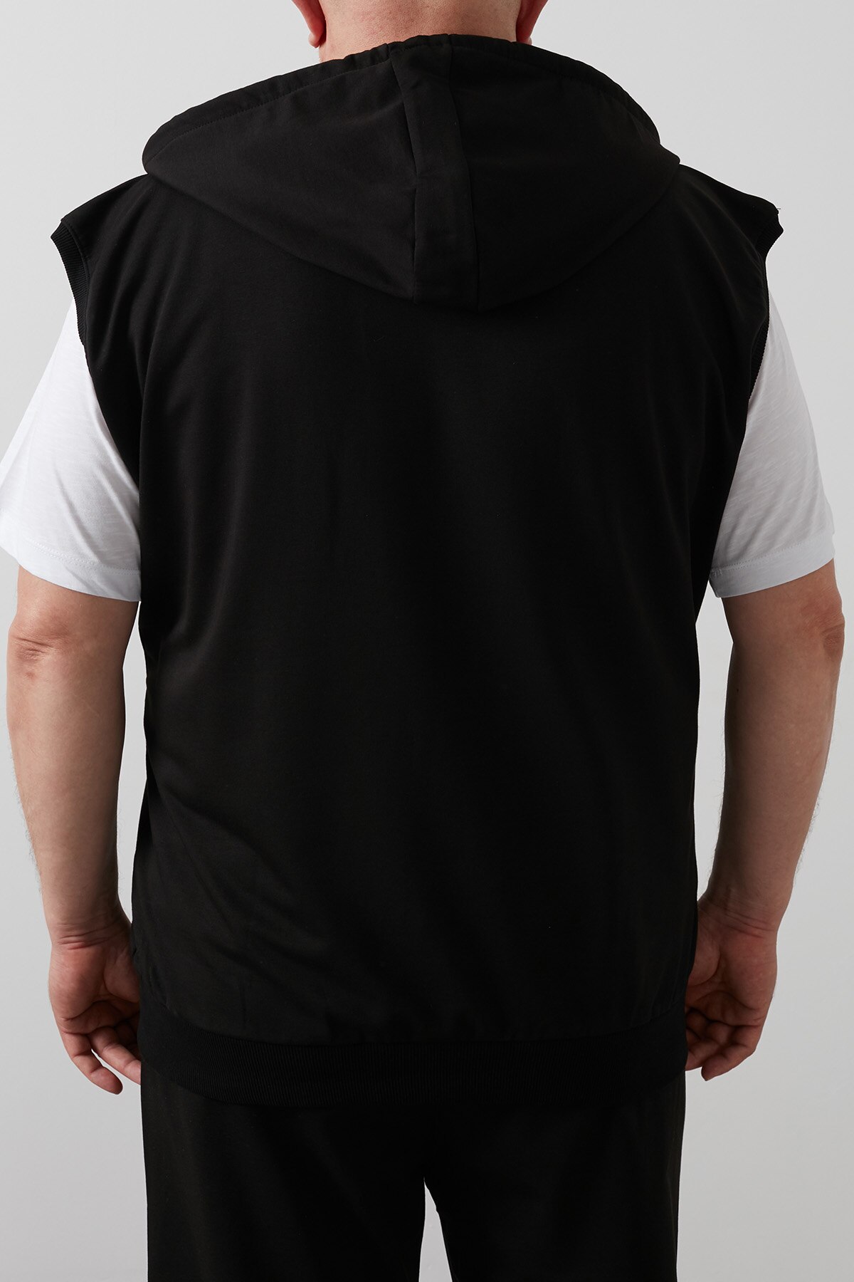 Buratti di Grandi Dimensioni con Cappuccio Tasca con Cerniera Gilet Gilet MASCHILE 568401