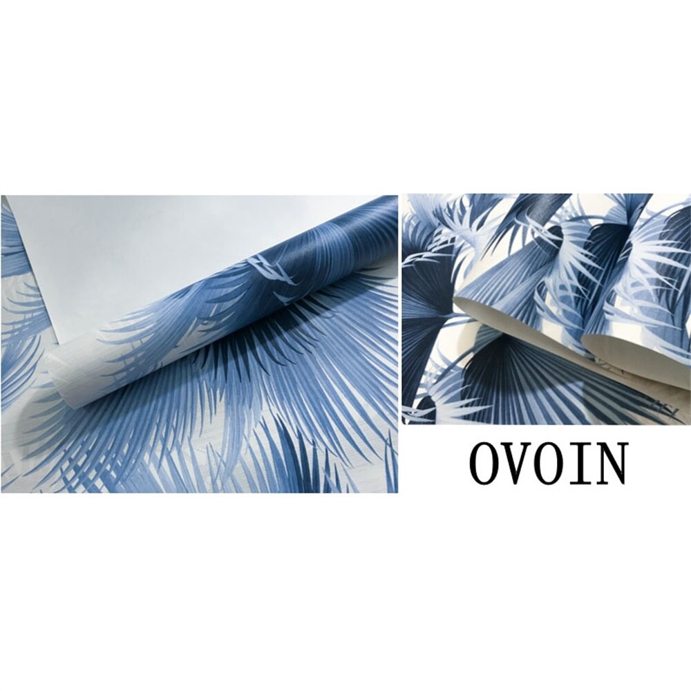 Palm Leaf Pattern Wallpaper Waterproof Wall Stickers PVC Wallpaper Interior decoration kitchen decoration art background