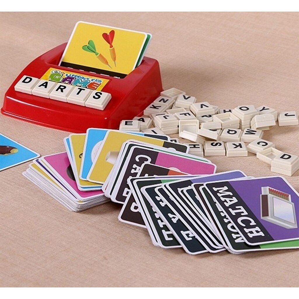 Learning Machine Spell English Words Game with Cards Letters for Children