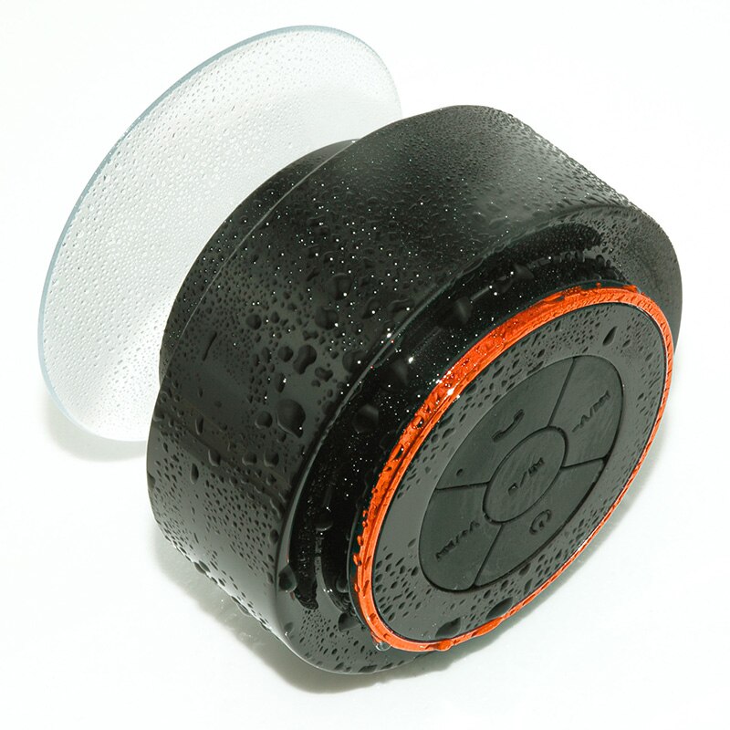 Altavoz estéreo inalámbrico, resistente al agua, compatible con Bluetooth, para iPhone 13, 12, Xiaomi, portátil, para ducha, Radio FM: Upgraded Orange