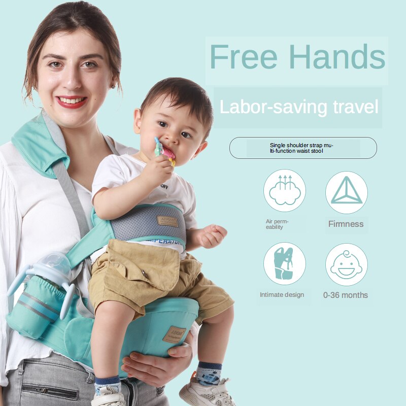 Ergonomische Draagzak Baby Baby Heupdrager Taille Carrier Voorkant Ergonomische Kangoeroe Draagdoek Draagdoek Voor Baby Reizen 0-48M
