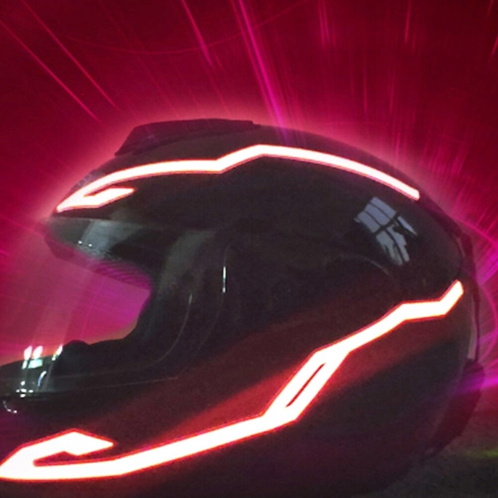 Signal Blinkt Warnung LED Streifen Motorrad Helm Licht Styling Aufkleber leuchtend Bar Universal- Wasserdichte dauerhaft Nacht Reiten