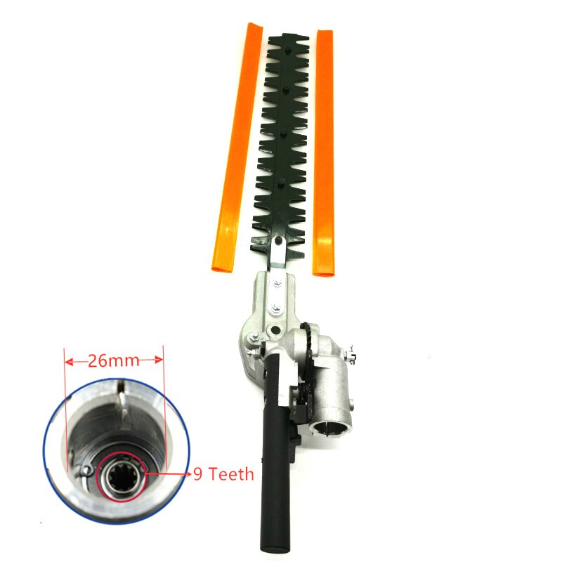 Tête de Coupe-haie à Cannelures de Jardin, Carrée, Perche Haute, Buisson, Coupe-herbe, Moissonneuse, Tondeuse, Outils de Rechange, Éléments, 26 mm/ 28 mm, 7/ 9, 5,3mm: 26mm 9 Teeth