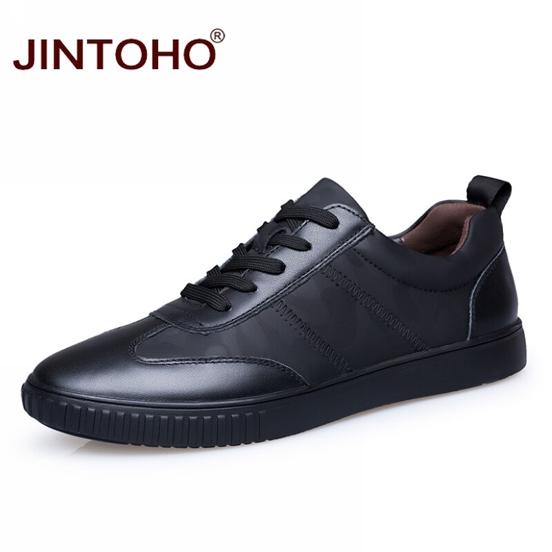 JINTOHO Brand Men Shoes Casual Male Shoes White Leather Sneakers Casual Men Flats Men Shose Chaussure Homme: hei se / 6.5
