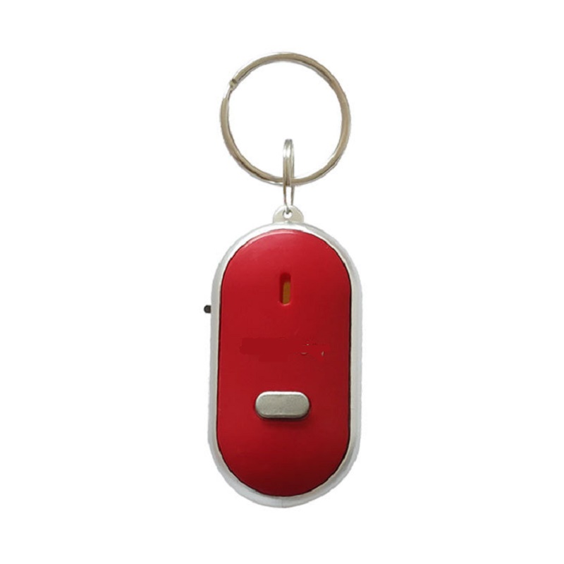Détecteur de clé de sifflet LED, bip clignotant, alarme de contrôle du son, localisateur de clé Anti-perte avec porte-clés: green