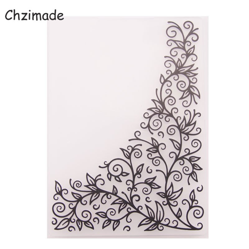 Blank Floral Plastic Embossing Folders For Wedding Invitation Card Making Diy Handmade Crafts: Default Title