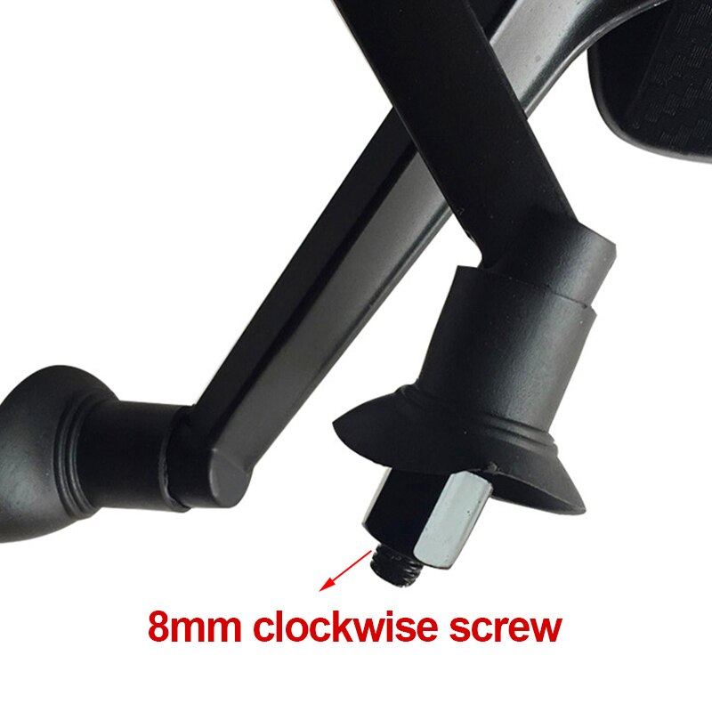 Bozxrx 1 paar 8mm schroeven universele fiets motocross onderdeel atv off-road motorfiets achteruitkijkspiegel koolstofvezel korrel spiegels