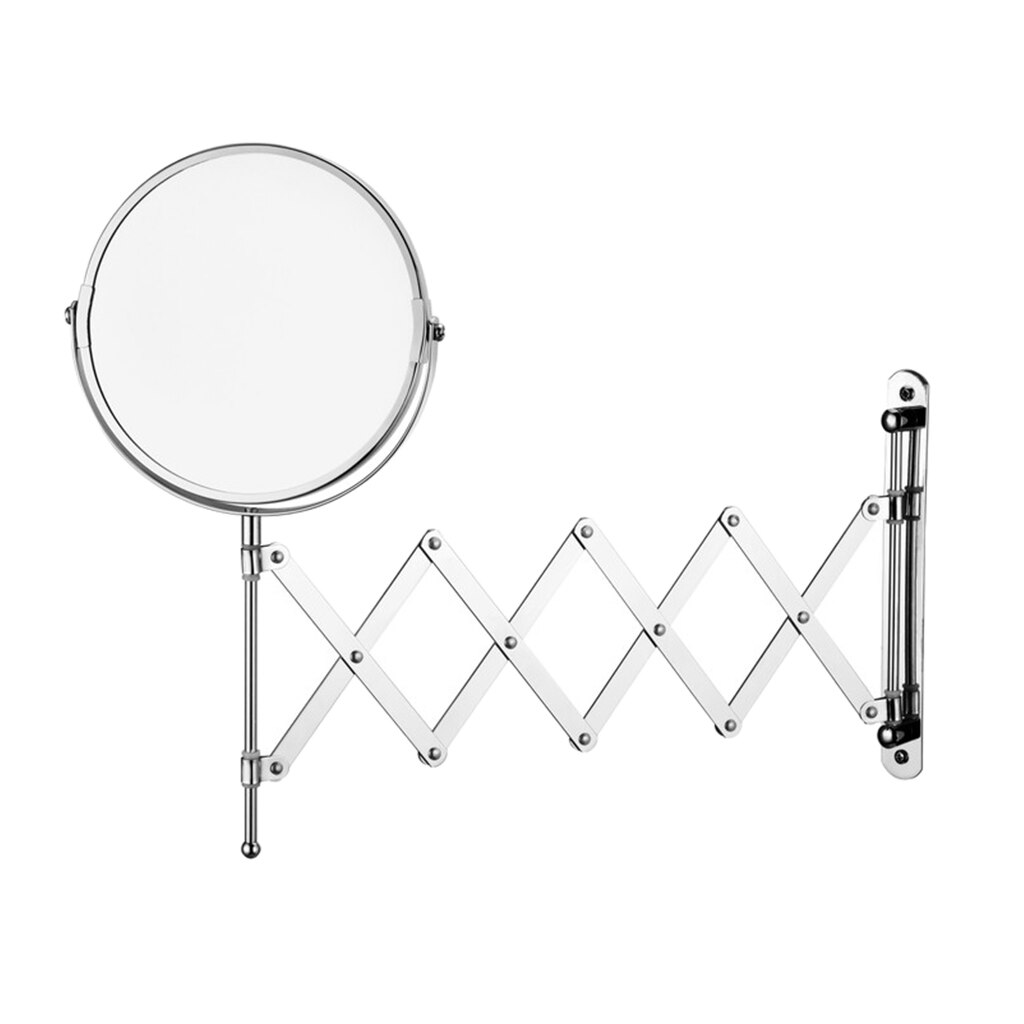 6.7'' Round Double Sided 360° Swivel 1X/2X Magnified Extendable Vanity Mirror