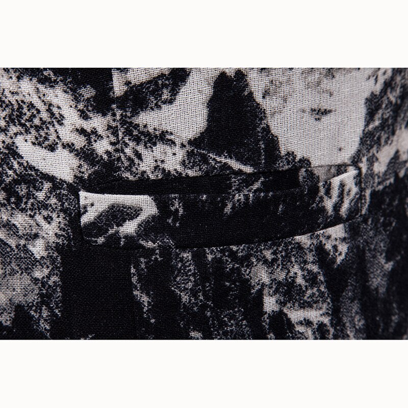 Printed vests Mens Casual Classic Trend Waistcoat party stage Suit Vest cotton linen Sleeveless Jacket Dress vest