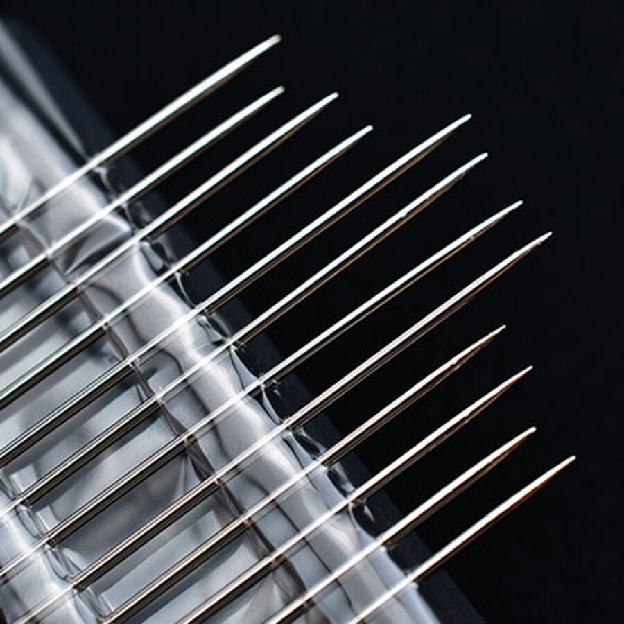 12pcs/lot Self Threading Needles Easy To Use Hand Tool Art Craft For Old Man Repair Stitch DIY Sewing Needle Blind Assorted Doub