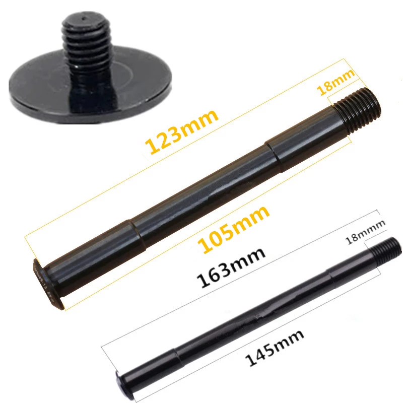 Brochettes à travers l'axe vélo de route 12x142 100x12mm vtt roue arrière filetage QR avec contre-écrou axe 163mm