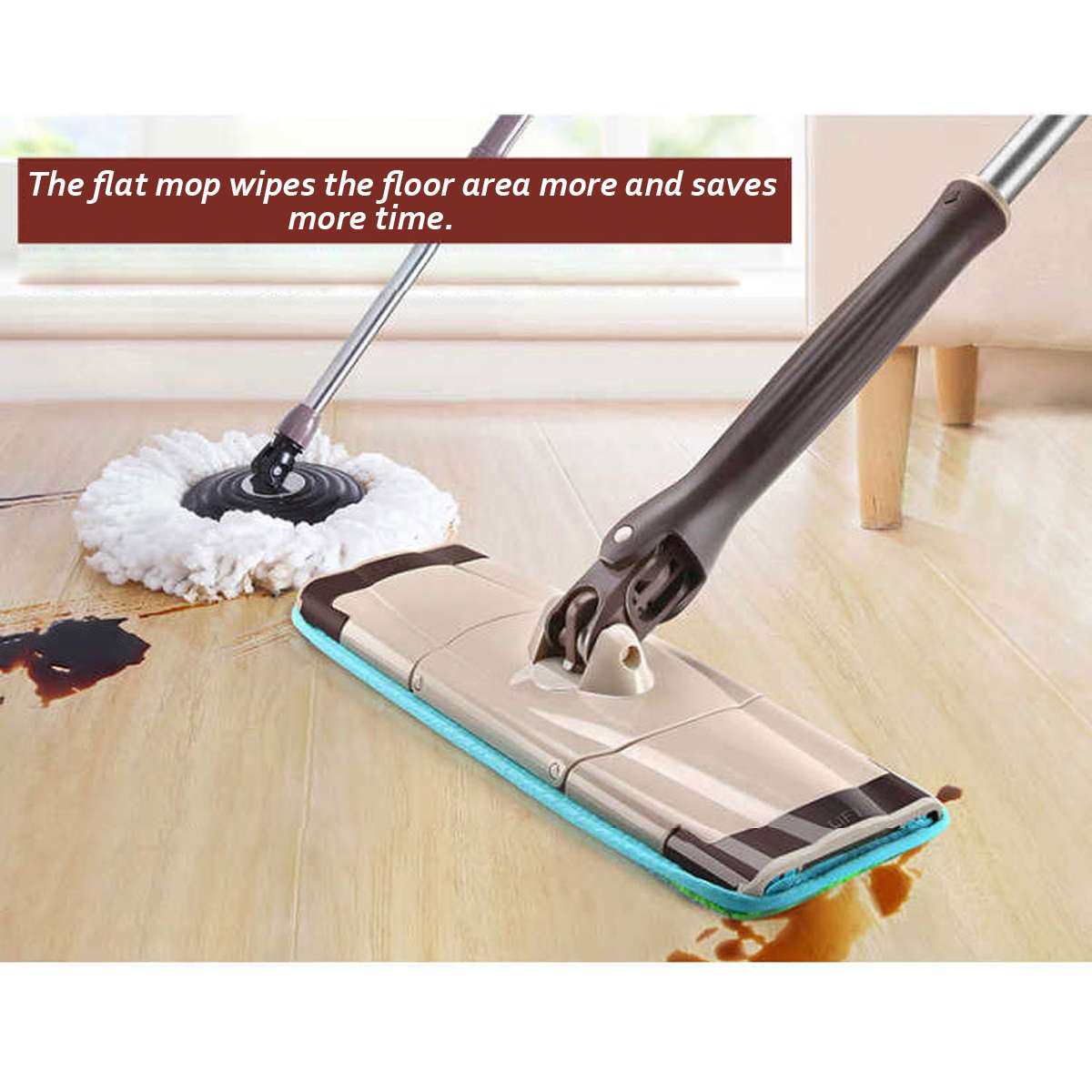 Spray Floor Mop with Reusable Microfiber Pads 360 Degree Handle Mop Floor Cleaner Tools for Home Ceiling Window Air Conditioning