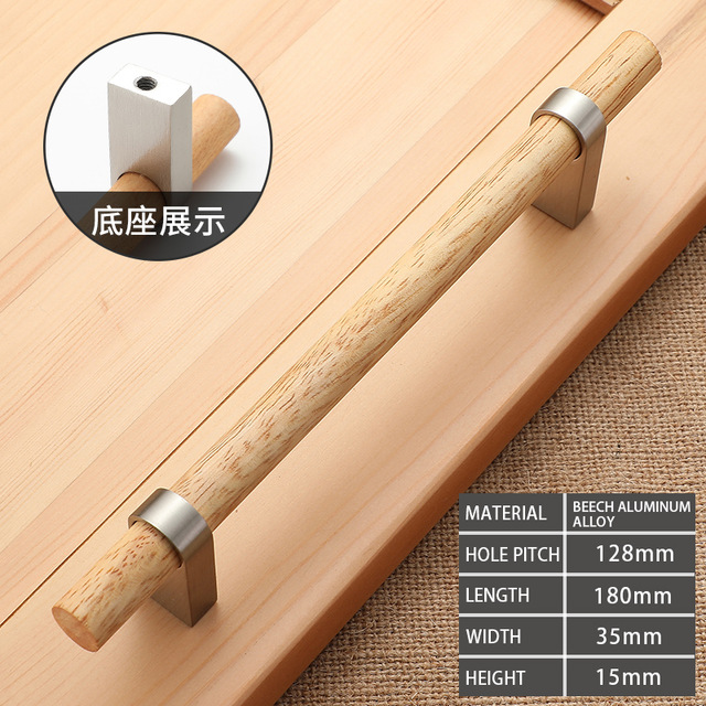 Wood Furniture Handle Cabinet Handles furniture accessory Drawer Knobs Kitchen Handle Natural for furniture Pulls: Yellow