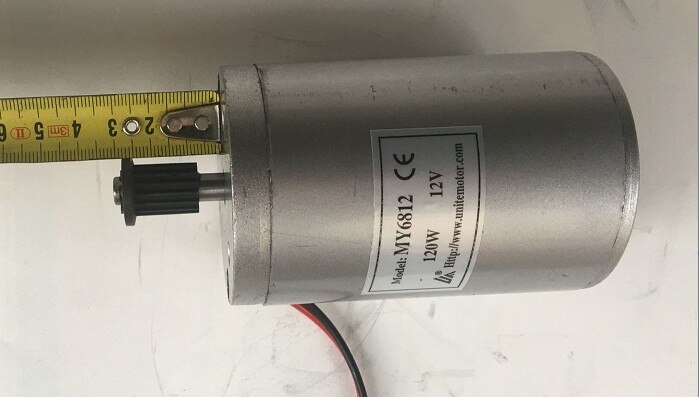 MY6812 120W 12V Brushed Motor Electric scooter motor Brush Motor with belt pulley for Electric Scooter