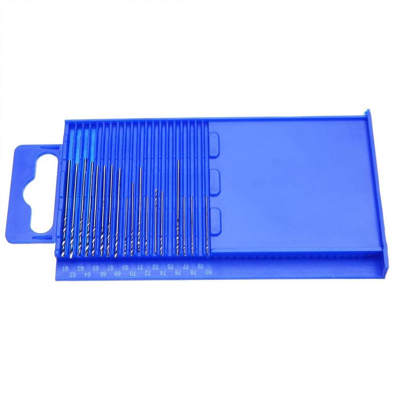 mini spiralbor og mikroaluminium håndbor nøkkelfri chuck  + 20pc 0.3-1mm hss reamer hånd spiralbor klemme