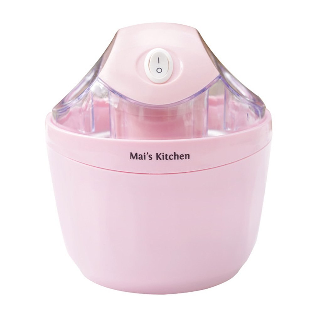Mini Portable Ice Cream Machine 500ML Home Automatic DIY Ice Cream Machine Dessert Maker Tool: Pink