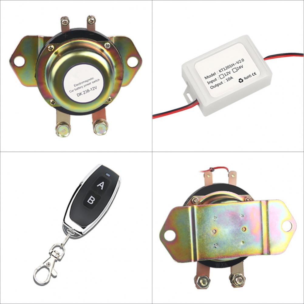 Car Wireless Remote Control Battery Switch Disconnect Latching Relay Anti-Theft, E-Kylin DC 12V Electromagnetic Solenoid Valve Terminal Master Kill System