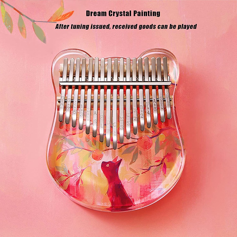 Kalimba – Piano à pouce 17 touches, Piano à doigts Mbira avec marteau de réglage, d&#39;instruments musicaux pour enfants, adultes, débutants, Etc.