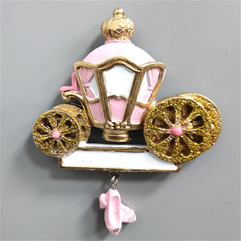 3D Refrigerator Magnets Angel Princess Carriage Fridge Magnet Magnet Girl Ballet Skirt Decorative Magnetic Message Sticker: carriage