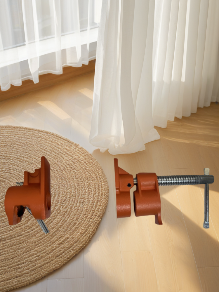 1/2" 3/4" Rohrschelle zum Kleben von Holz, Schnellspanner, Rohrschelle aus Gusseisen für Holzbearbeitung/Heimwerker/Heimwerker/Heimwerkerprojekte