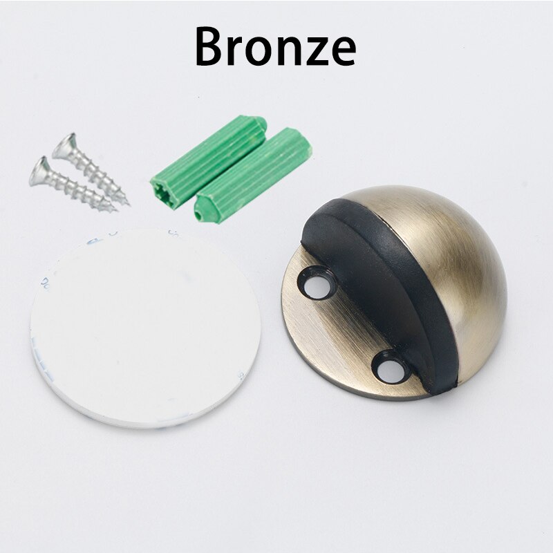 Stainless Steel magnetic door stopper dual catch no punching door bumper wedge wall door stopper