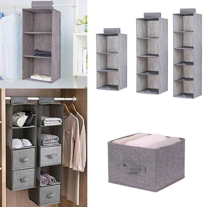 Kledingkast Organizer Hainging Pocket Schoenen Kussen Kussen Organizer Storage Rack Kast Schoen Opslag Stof Kleding Kast S G8P6