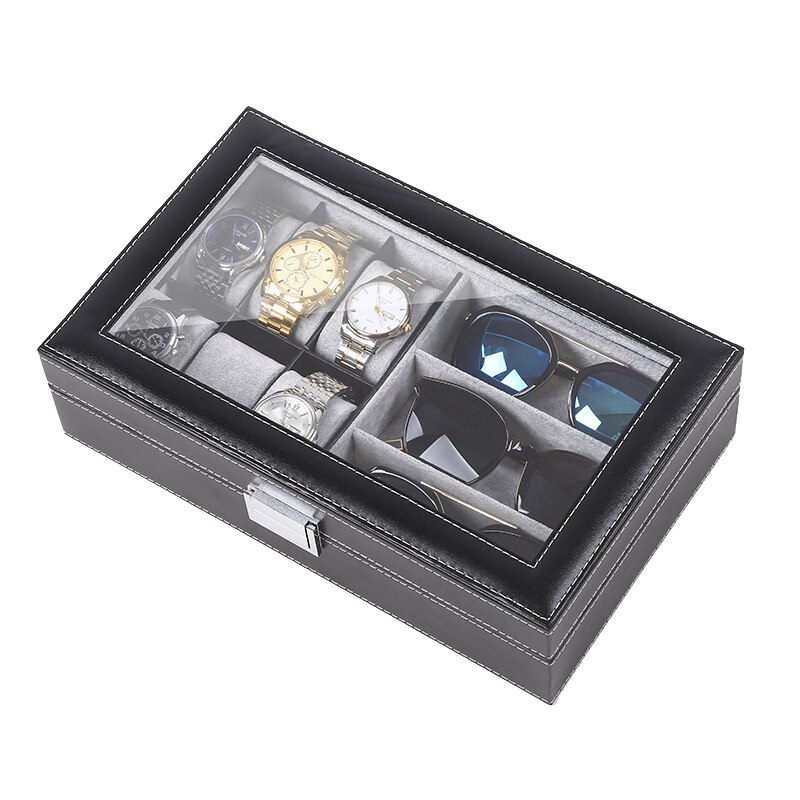 Watch Box Clock Box Watch Case Time Box Jewelry Box Jewellery organizer Jewellery holder for Glasses and Watch Holding