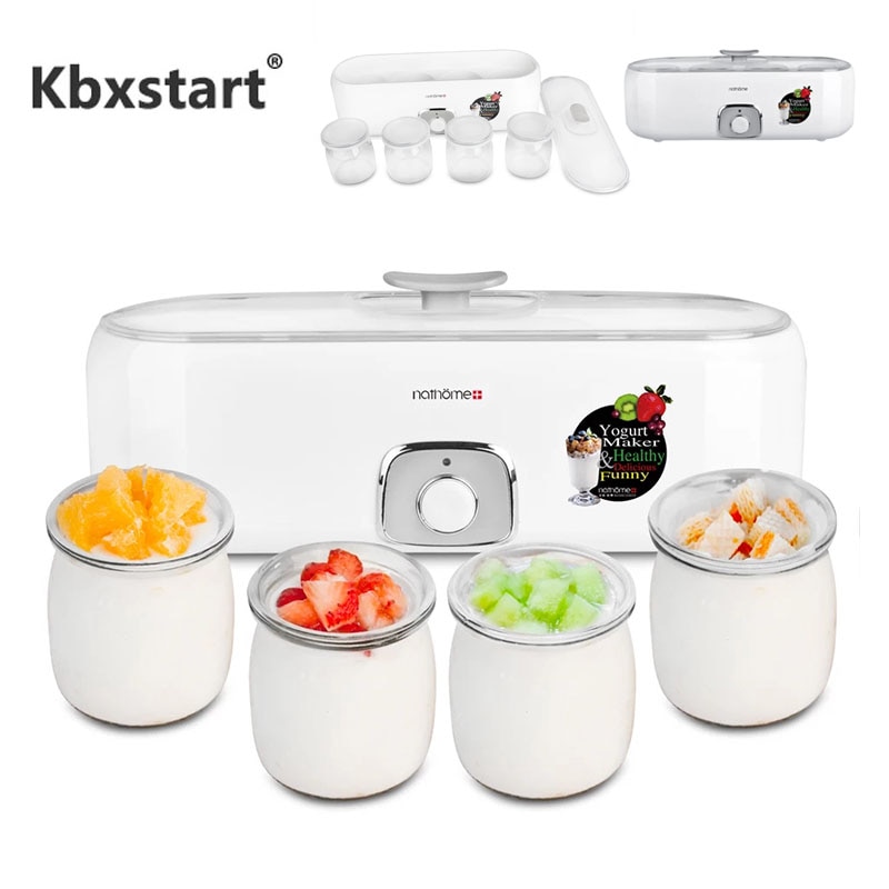 Elektrische Automatische Yoghurt Machine Glazen Be... Vicedeal