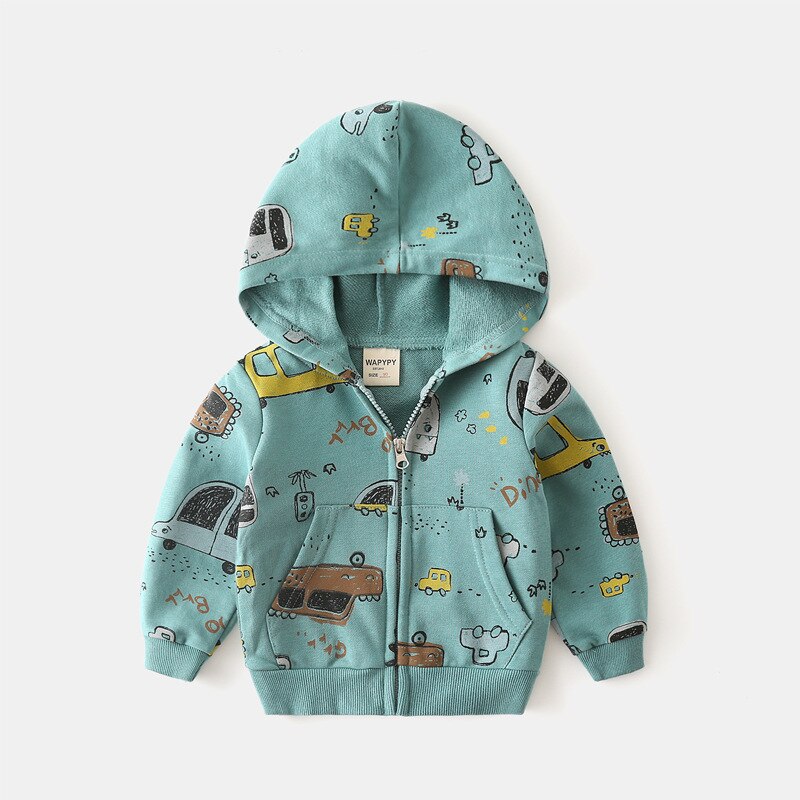 Kids Sweater Hoodies Voor Tiener Meisjes Cartoon Trui Jongens Herfst Winter Kind Sportwear: green / 2T