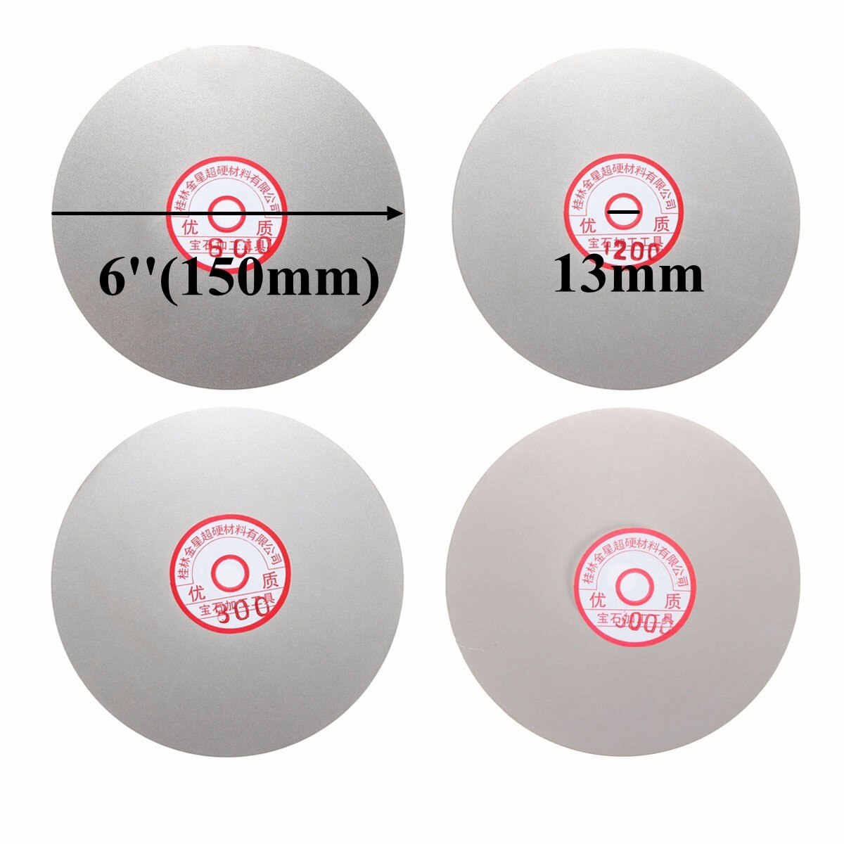 1Pc 6 &quot;Diamant Polieren Rabatt Flache Runde parallel Schleifen Rad 46/60/80/100/400/600/800/1000/1200/1500/1800/2000/2500/3000 Streugut