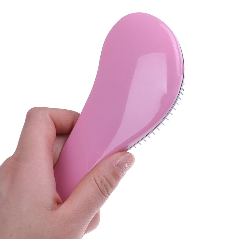 Baby Kids and Women Wet Dry Bristles Handle Curly Detangling Hair Brush Combs Salon Gentle Anti-static Brush: 5