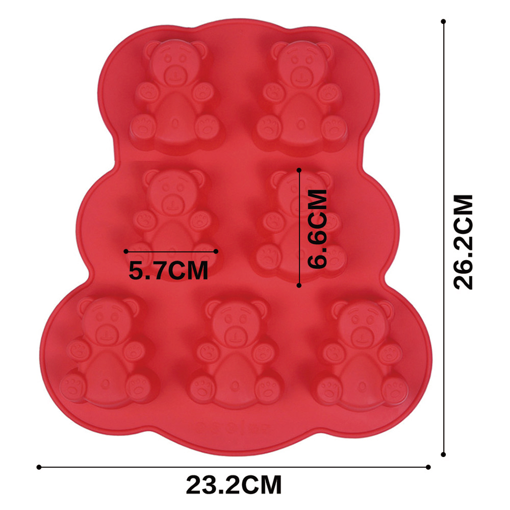 1Pc 7 Netz Bären Geformt Kuchen bilden Fondant bilden Schokolade Formen Kuchen Dekoration Werkzeuge Gebäck Silikon Backen Ausrügestochen
