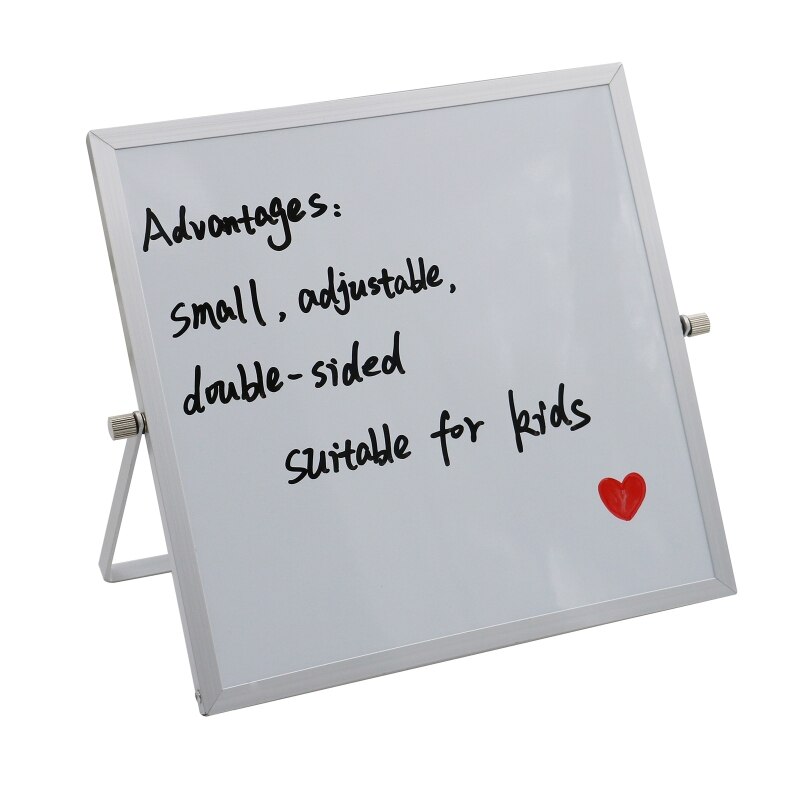 Small Magnetic White Board for Desk 10\"X10\" Double-Sided Desktop Tabletop Board