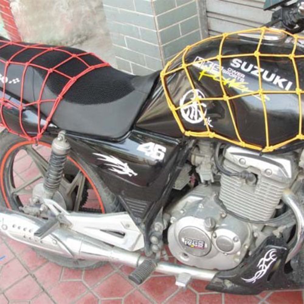 Universal bungee fragtnet motorcykel hjelm mesh opbevaring motorcykel hjelm bungee bagage hold nede opbevaring fragt organisator netto