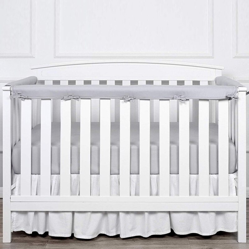 eins neue baumwolle Baby bett schutzhülle einfassung Baby Anti beißen einfarbig bett zaun Anti kollision streifen drei stück einstellen: Grau