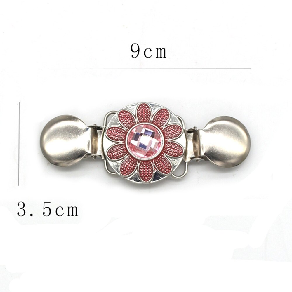 Pince à châle pour femme, Style rétro, européen et américain, pour vêtements, écharpe, pull, en soie, broche, accessoires à la: pink