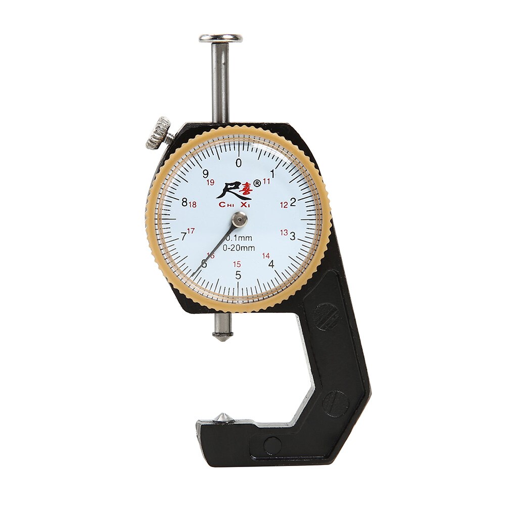 Tester Caliper Thickness Gauge Leather Paper Thickness Meter Tester 0-10mm/0-20mm 0.1mm Leather Paper Steel Meter: D