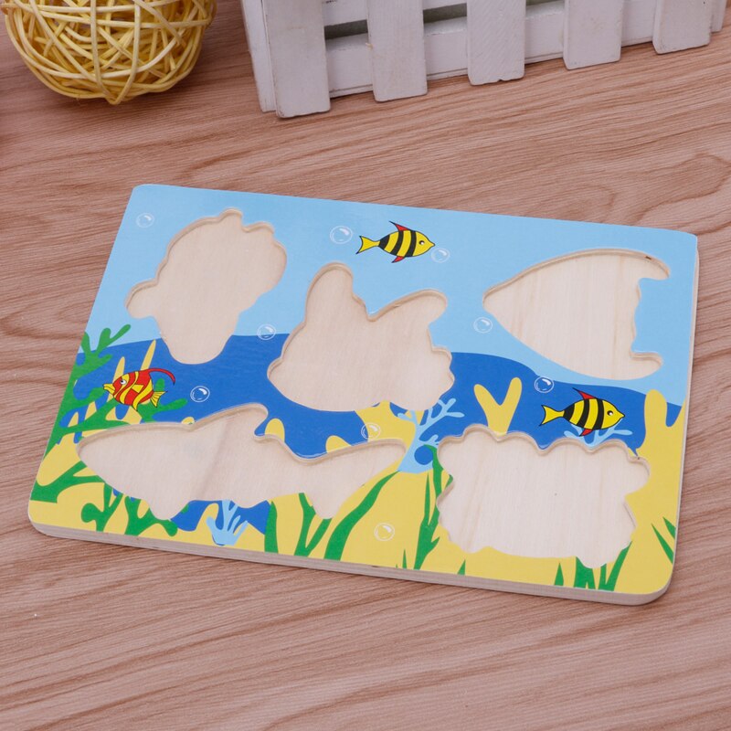 bambino Di Legno di Pesca Magnetica Gioco Da Tavolo 3D puzzle di puzzle per Bambini di Educazione Q6PD