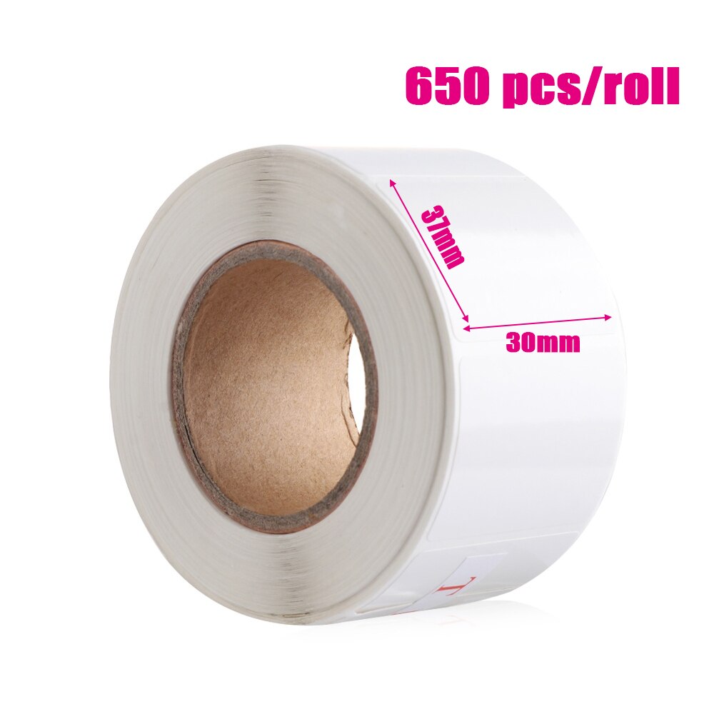 1 rolle Klebe Thermische Etikett Aufkleber Supermarkt Preis Leere Direkt Druck Papier Wasserdicht Paket Schild Druck Liefert: 30x37mm 650Stck
