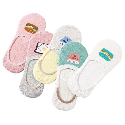 10 pieces = 5 pairs/lot Women&#39;s Invisible Socks Summer Cute Harajuku Animal Sock Cat Bear Rabbit Funny Low Cut Ankle Happy Socks: 15
