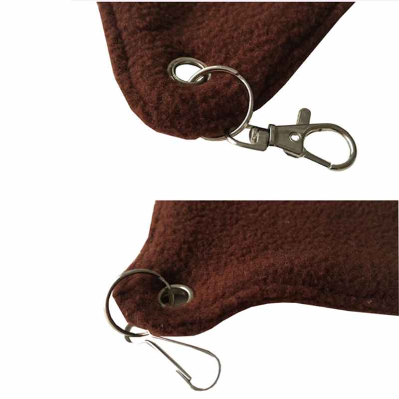 Hangmat Nest Kooi Mini Leuke Hamster Kooi Warm Pluche Hamster Huis Bruin Pet Hangmat voor Hamster Cavia Chinchilla