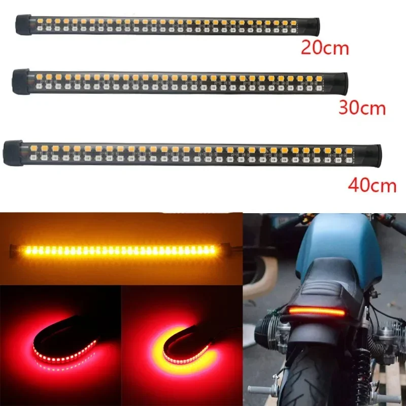 20 cm 30 cm 40 cm Motorrad flexibel LED Rücklicht Streifen Hinten Blinker Bremslicht halt Tagfahrlicht