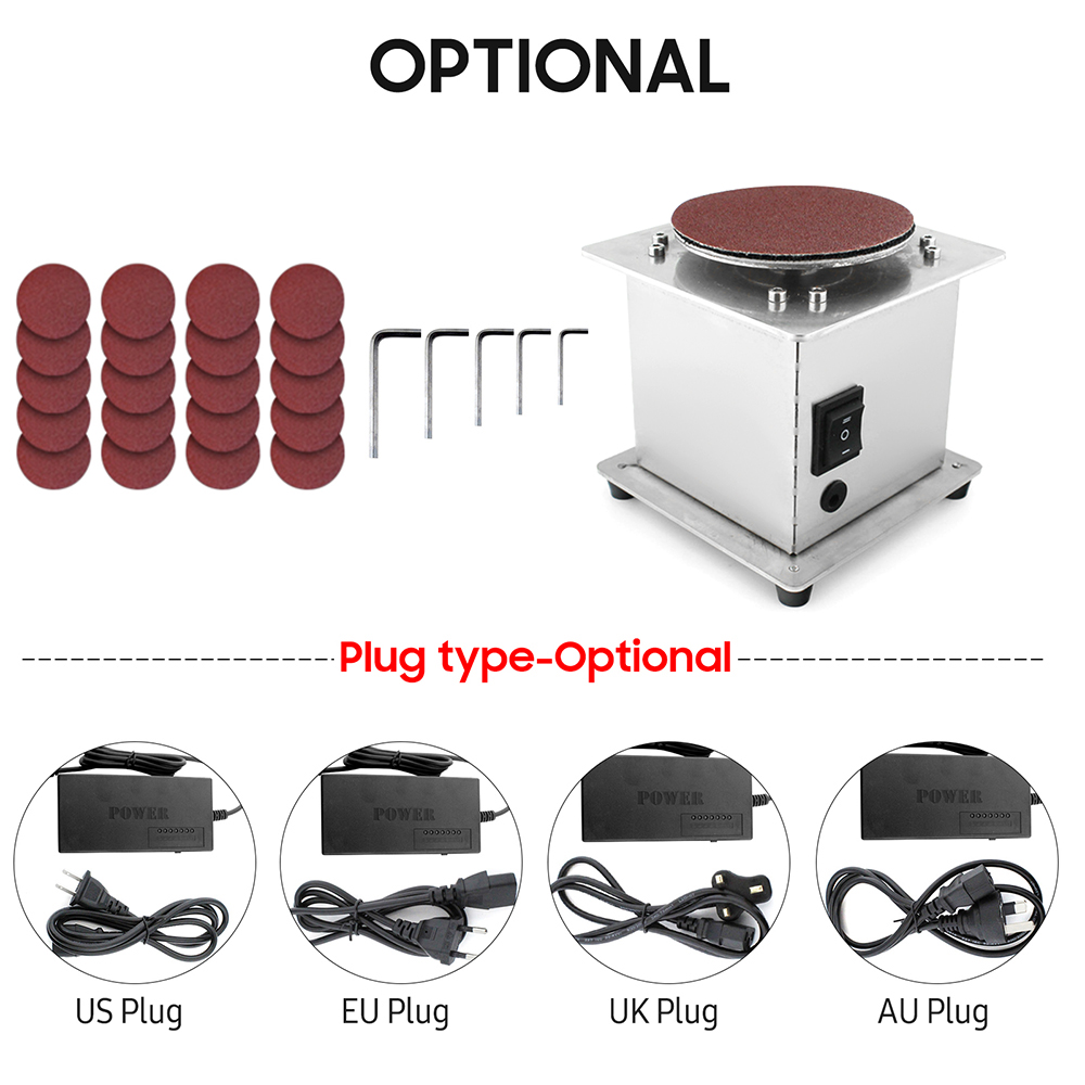 Mini Bench Disc Sander Electric Edge Sharpener 7 Variable Speed 20 Sanding Discs Sanding Polishing Grinding Machine
