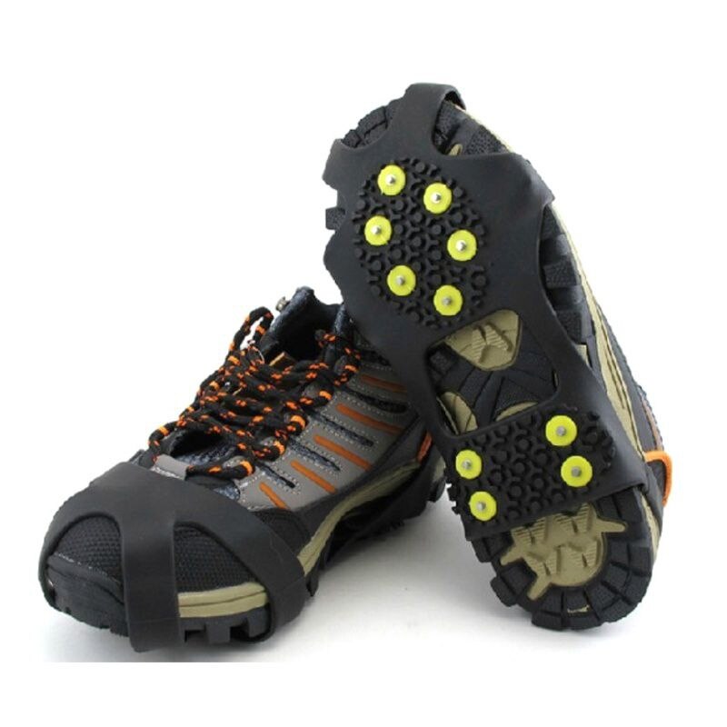 outdoor Mountain Climbing 10 Tooth Crampons Non-slip Shoe Covers Mountaineering Ice Snow Gripper Overshoes Spike Grips Cleats