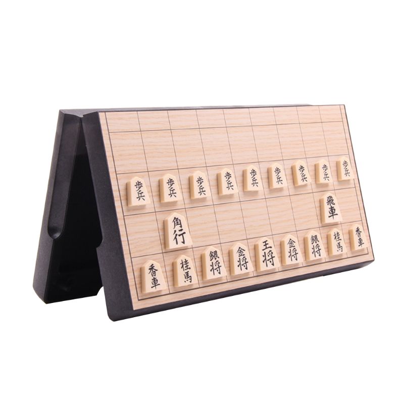 Foldable Magnetic Folding Shogi Set Boxed Portable Japanese Chess Kids Children Game Supplies M89C