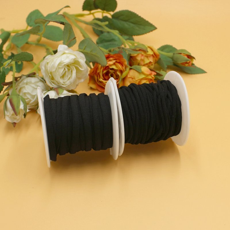 Banda elástica para mascarilla, banda de goma para colgar en la oreja, accesorios DIY, 3/5mm, 5/10/30m/paquete
