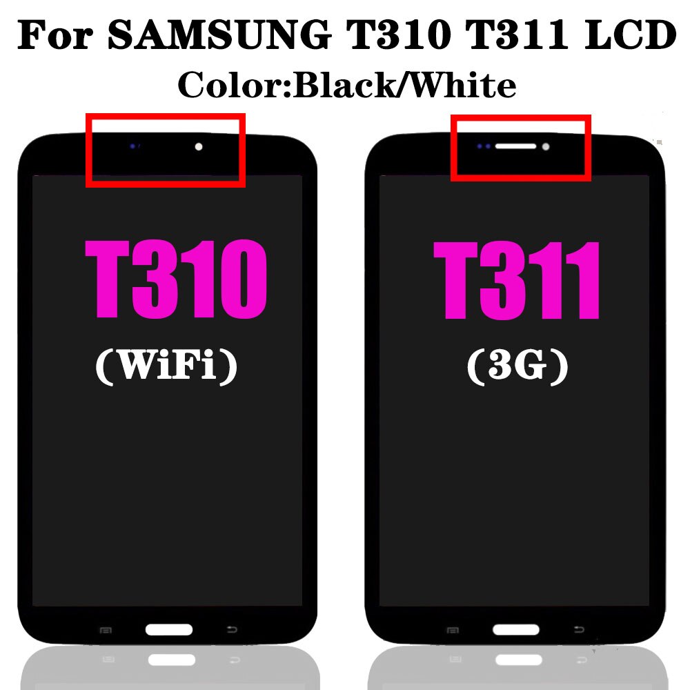 8.0 &quot;oryginalny LCD zamiennik 8&quot; dla Samsung Galaxy Tab 3 8.0 SM-T310 SM-T311 wyświetlacz LCD ekran dotykowy montaż T310 WIFI /T311 3G