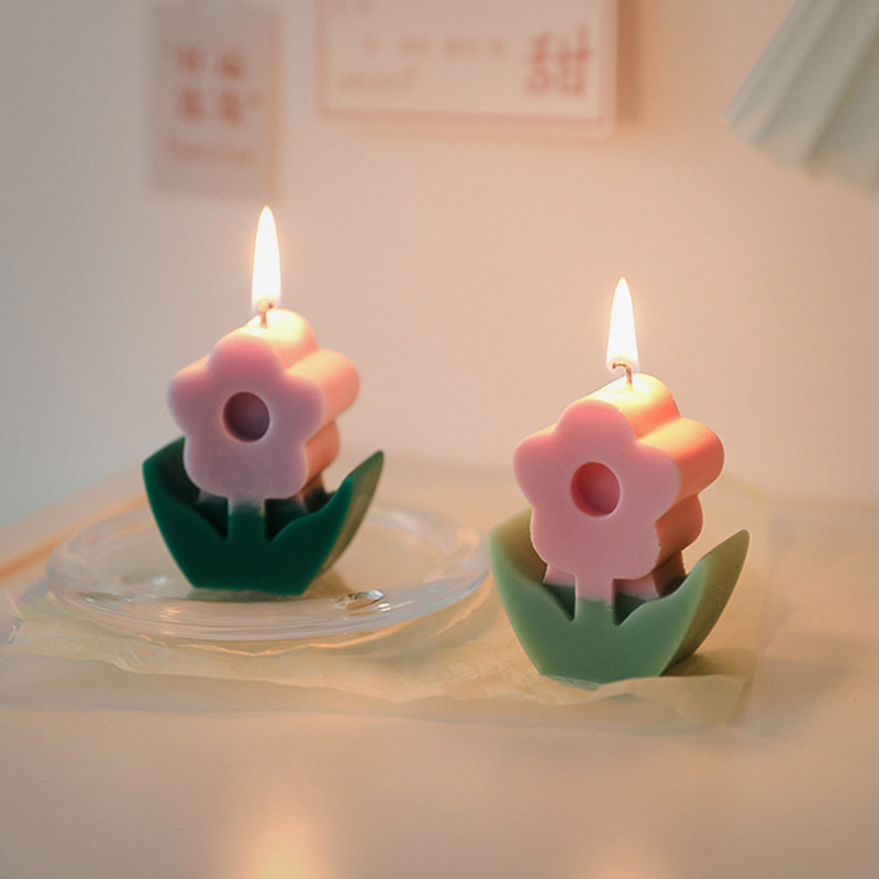 Kreative Blumen bilden Duft Kerze Hause Dekoration Foto Stütze Handgemachte Aromatherapie Kerze Diy Geburtstag Schreibtisch Dekor