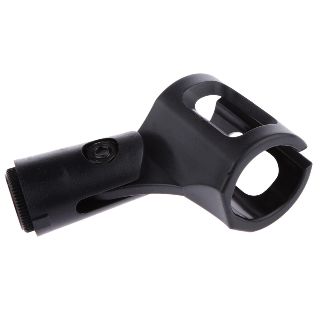 Universal Microphone Mic Stand Accessory Plastic Clamp Clip Holder Mount Black