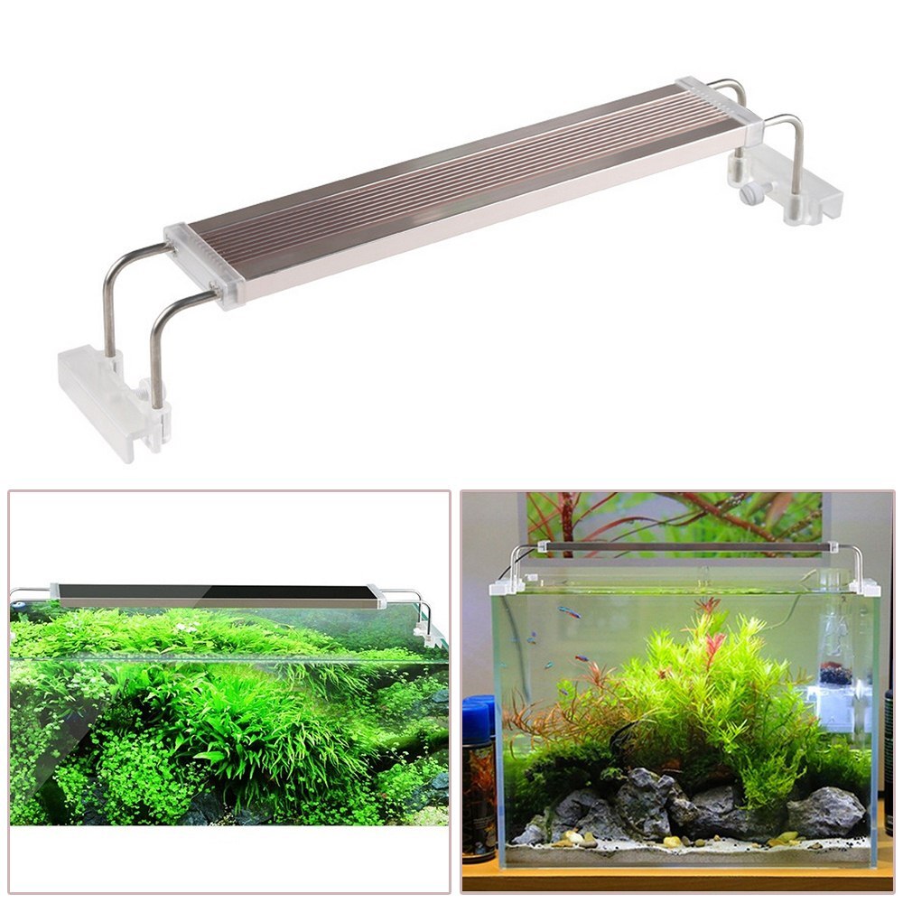 Ade-serien akvarieljus infällbar akvarielampa 12-24w led vattenljus prydnadsbelysning för 28-75cm akvarietank